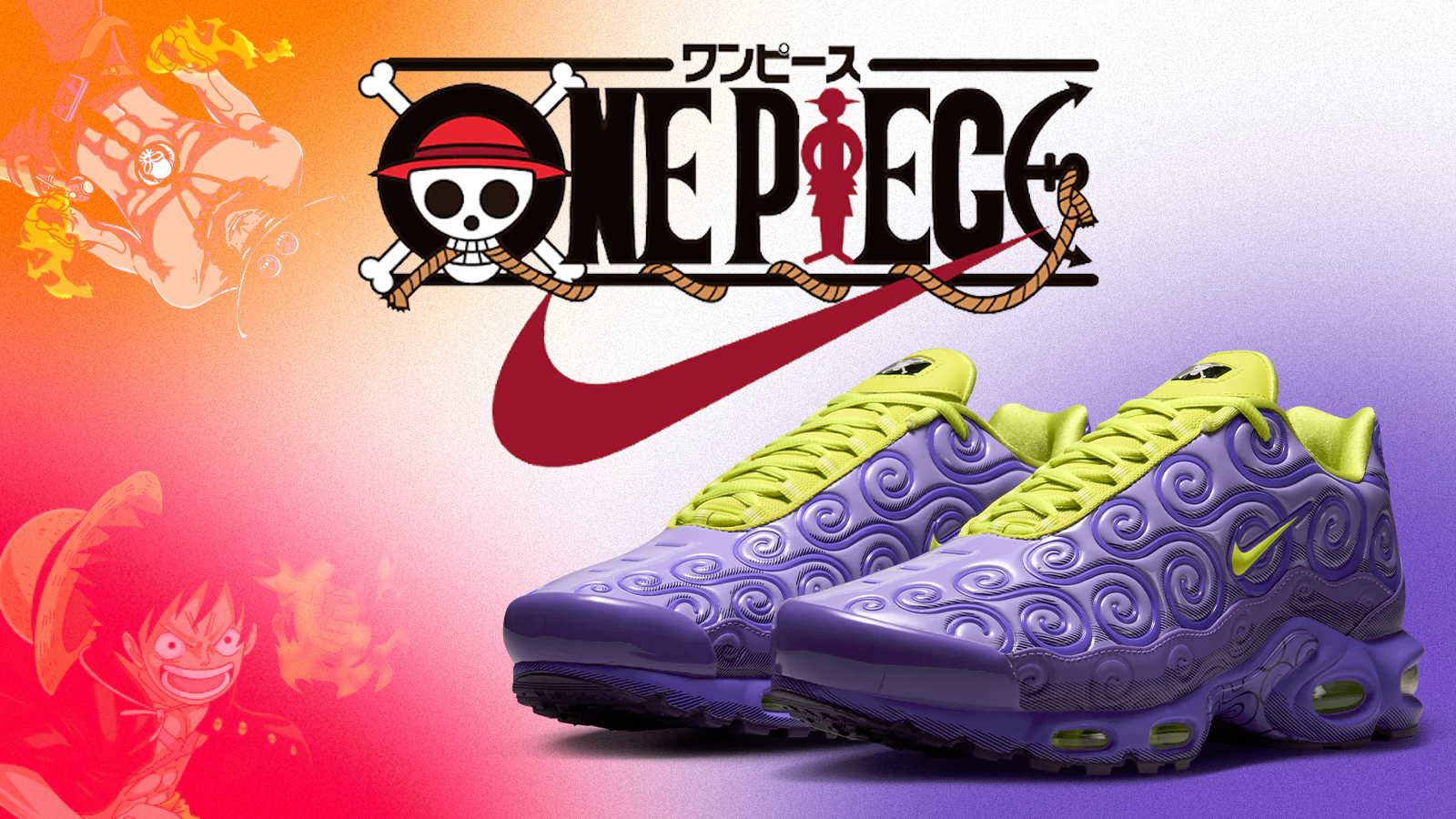 همکاری One Piece و Nike؛ سه کفش Air Max Plus با الهام از Devil Fruits معرفی شدند