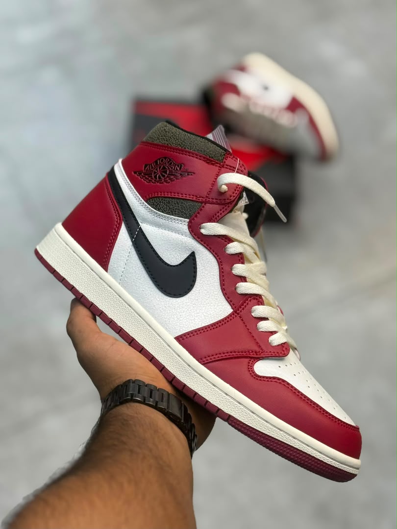 کتونی نایک ایر جردن 1 قرمز سفید || Air Jordan 1 Mid SE