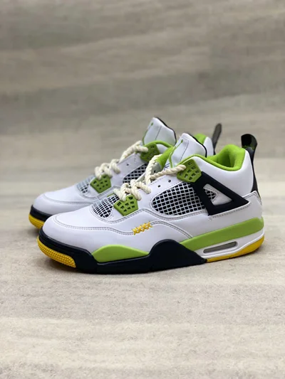 کتونی نایک ایر جردن 4 سفید سبز Nike Air Jordan 4