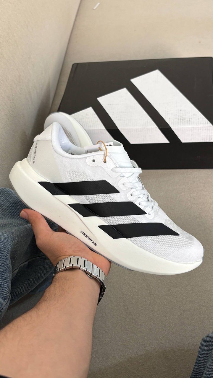 آدیداس ادیزیرو ایو اس ال سفید خط مشکی || Adidas Adizero Evo Sl