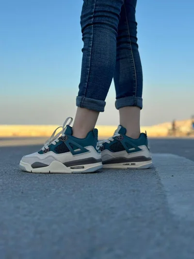 کتونی نایک ایر جردن 4 کرم آبی | Nike Air Jordan 4