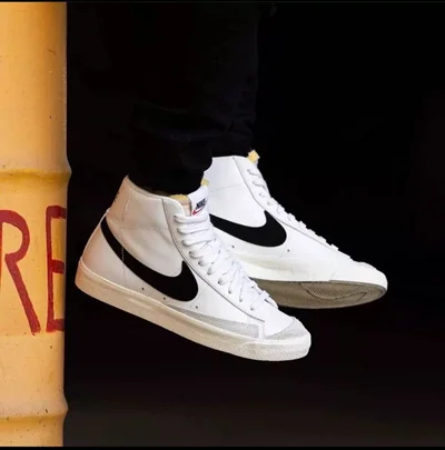 کتونی نایک بلیزر ساقدار سفید مشکی | Nike Blazer