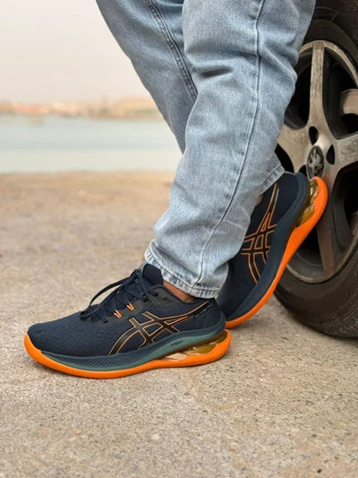 کتونی آسیکس ژل کینسی مکس سرمه ای Asics Gel-Kinsei Max