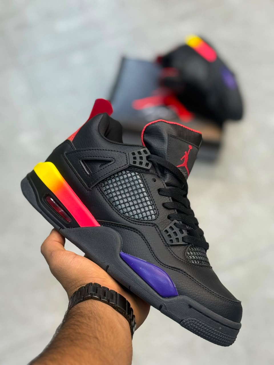 کتونی نایک ایر جردن 4 مشکی قرمز | Nike Air Jordan 4