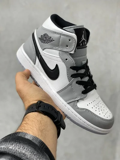 کتونی نایک ایر جردن 1 مردانه و زنانه مشکی طوسی | Nike air Jordan 1