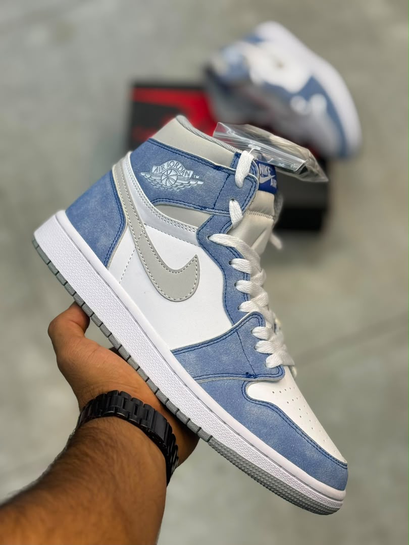 کتونی نایک ایر جردن 1 سفید آبی || Air Jordan 1 Mid SE