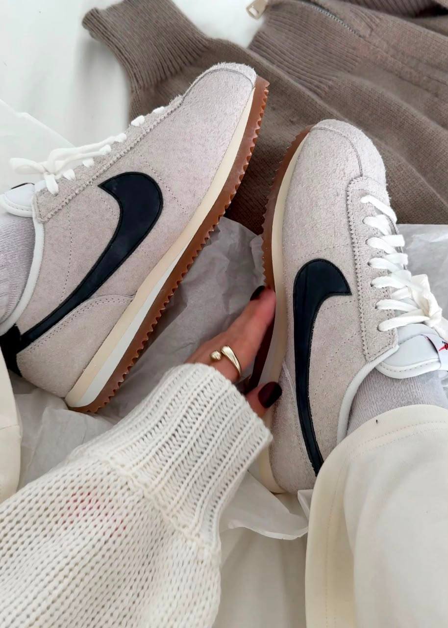 کتونی نایک کورتز سفید مشکی || Nike Cortez