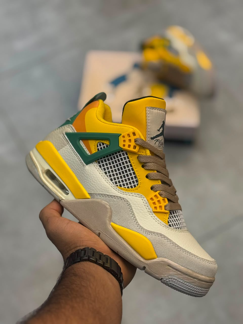 کتونی نایک ایر جردن 4 زرد | Nike Air Jordan 4
