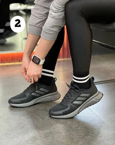 کتونی آدیداس کلود فوم وی 3 مردانه مشکی طوسی