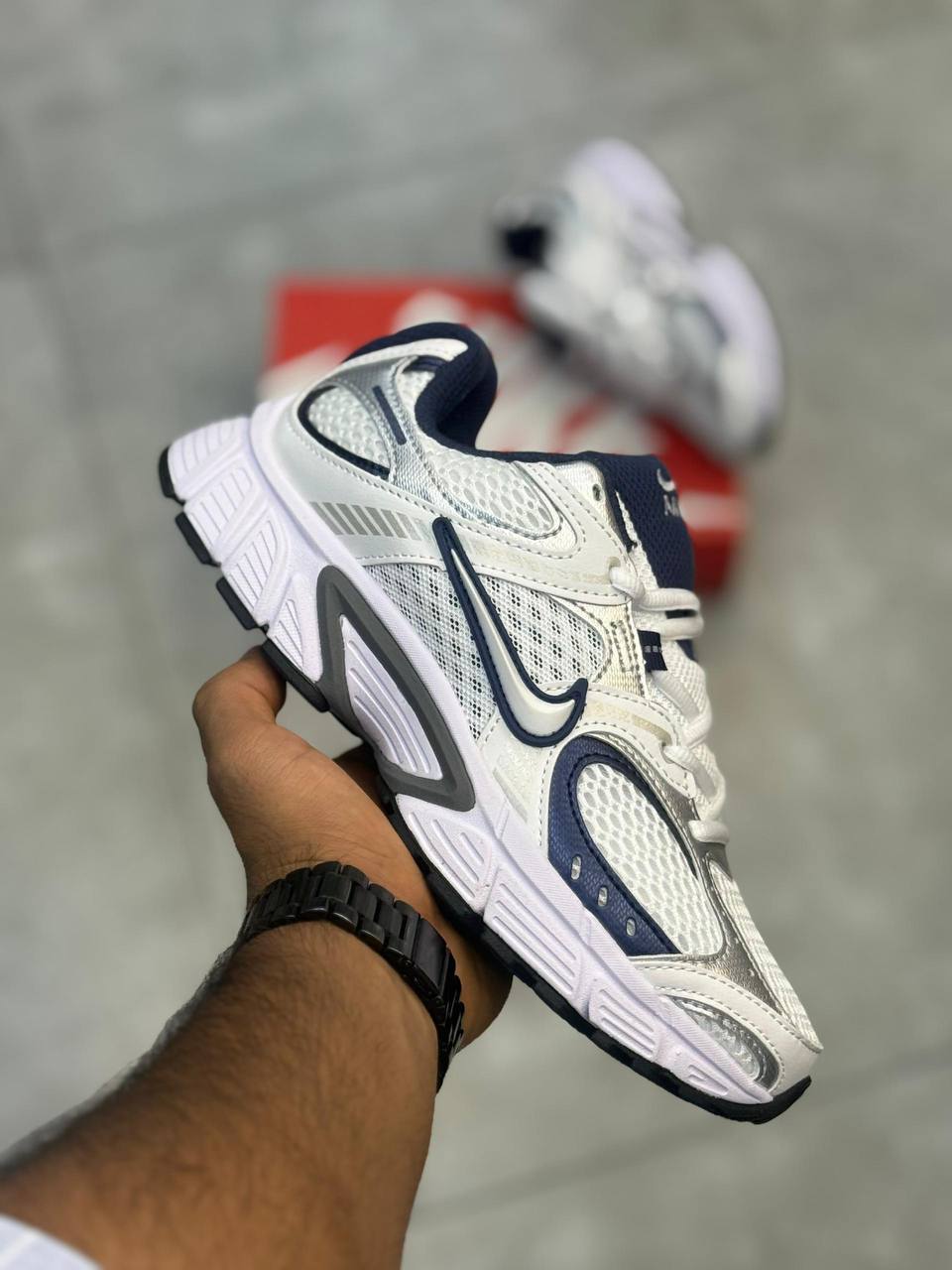کتونی نایک وی 5 (نایک وی فایو) سفید سرمه ای - Nike V5 RNR