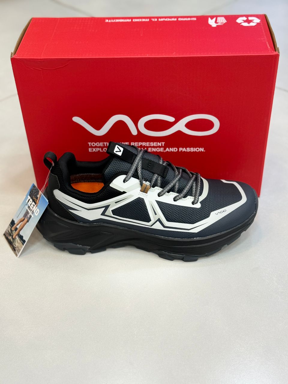 کفش پیاده‌روی و طبیعت‌گردی ویکو مشکی طوسی | Vico