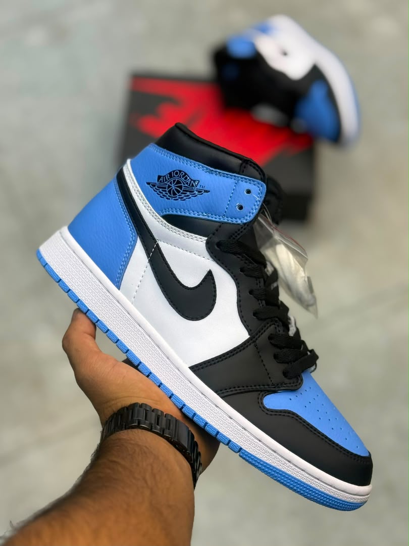 کتونی نایک ایر جردن 1 آبی مشکی || Air Jordan 1 Mid SE