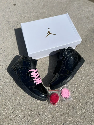 نایک ایر جردن 1 ساقدار ورنی تمام مشکی | Nike Air Jordan 1