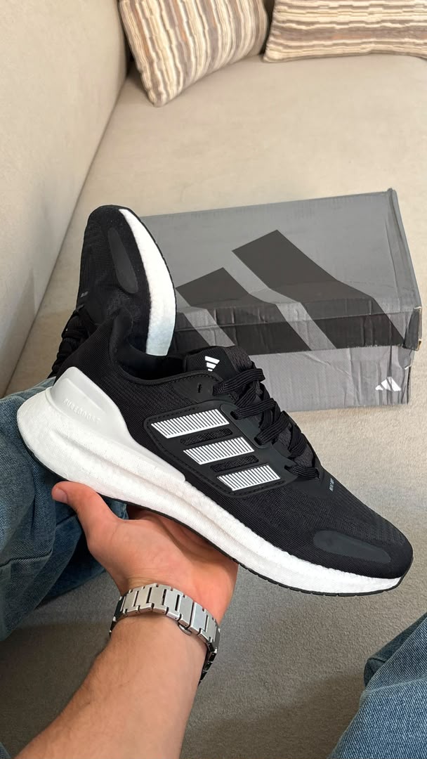 کتونی آدیداس پیور بوست مشکی سفید || Adidas Pure Boost
