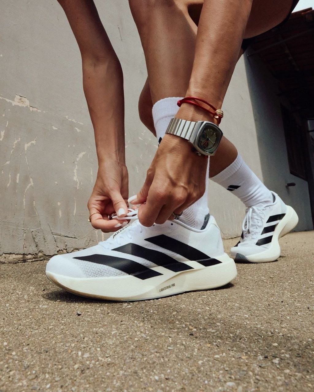 آدیداس ادیزیرو ایو اس ال سفید مشکی || Adidas Adizero Evo Sl