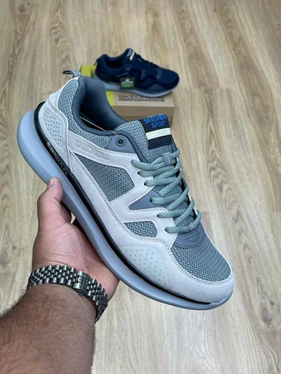 کتونی اسکچیرز کوانتوم فلکس طوسی Skechers Quantum Flex