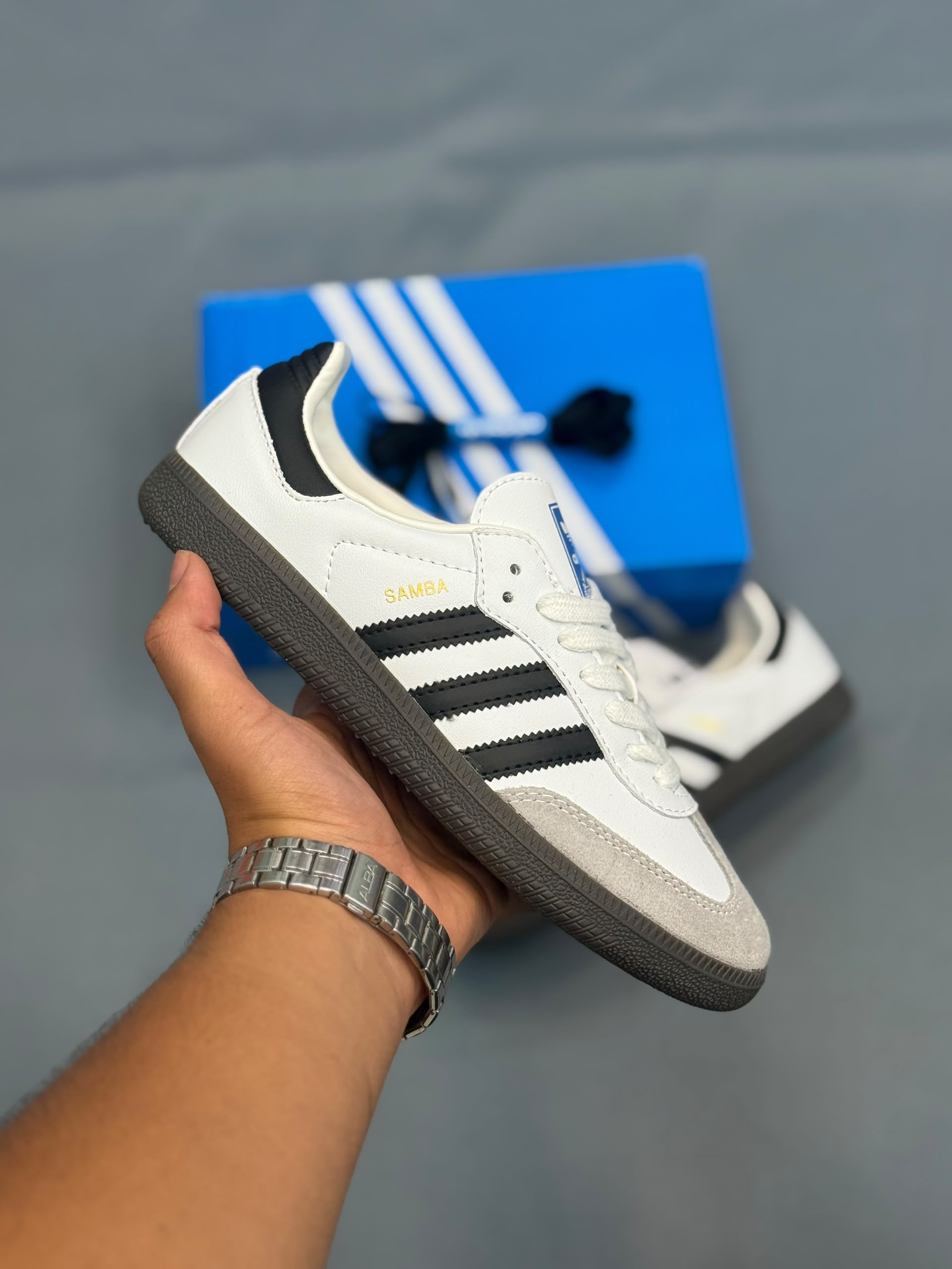 کتونی آدیداس سامبا سفید مشکی Adidas Samba