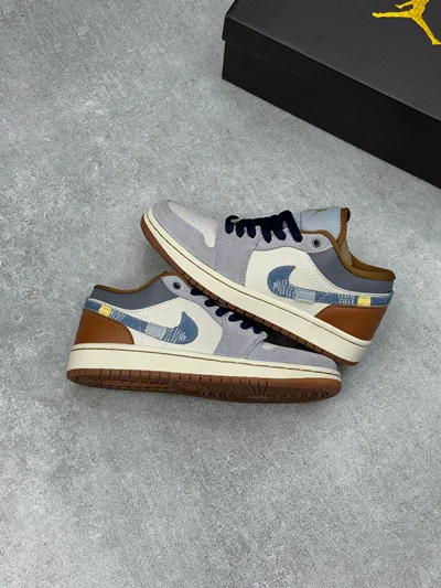 نایک ایر جردن 1 طوسی قهوه ای | Nike Air jordan 1