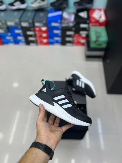 کتونی آدیداس آلفابونس مشکی سفید Adidas Alpha Bounce