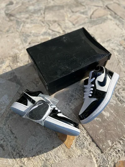 نایک ایر جردن 1 مشکی سفید ورنی | Nike Air jordan 1
