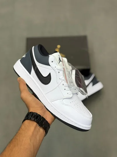 کتونی نایک ایر جردن 1 لو سفید طوسی |  Nike Air Jordan 1 Low